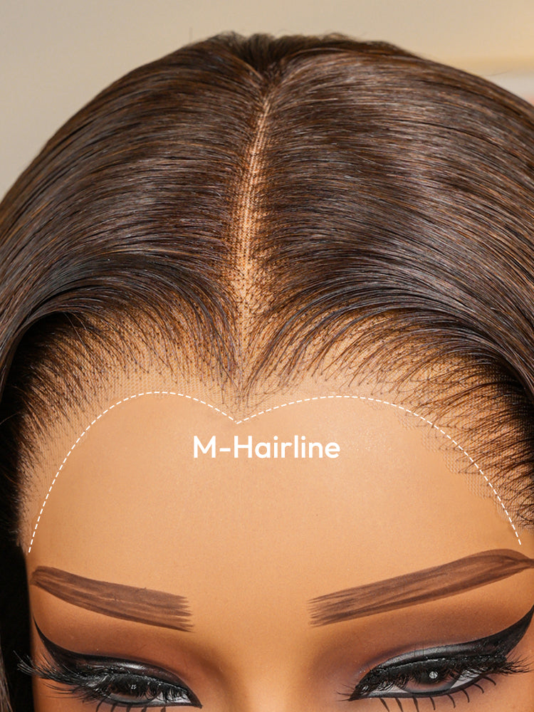 Caramel Milk Orange Straight Hair 6X8 Wig With M-Shaped Hairline 13X6 LY Lace Frontal Wig