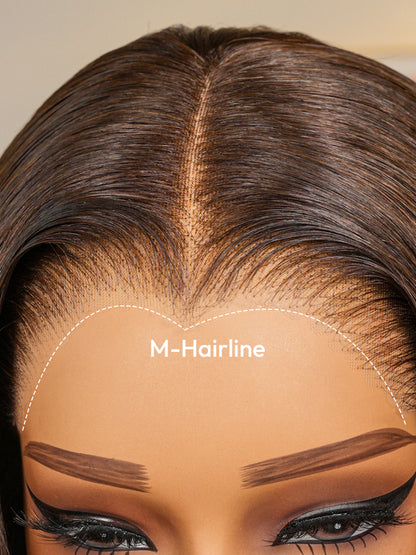 Caramel Milk Orange Straight Hair 6X8 Wig With M-Shaped Hairline 13X6 LY Lace Frontal Wig