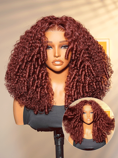 250% Density Curly Glueless Wigs Ready To Go Pre Bleached Pre Cut HD Lace Wigs