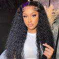 Deep Part Human Hair Curly HD Lace Front Wigs 6x6 Lace Wig