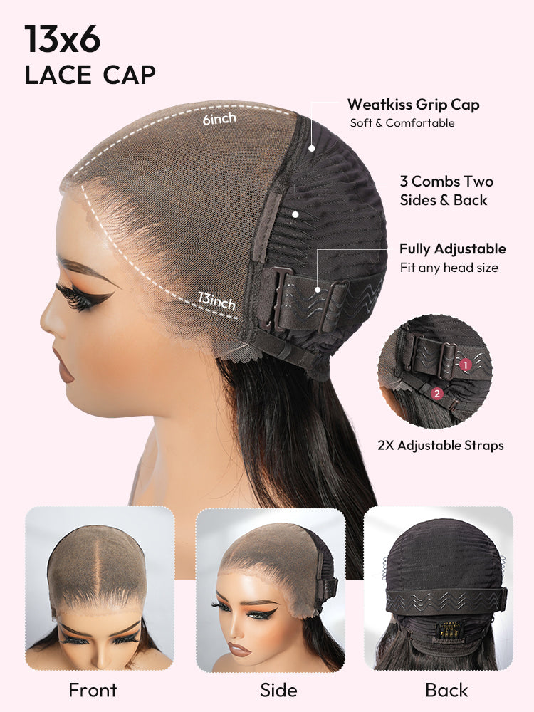 Brown Highlight Body Wave Wig 13x6 Lace Front with Upgrade M Hairline for Black Women