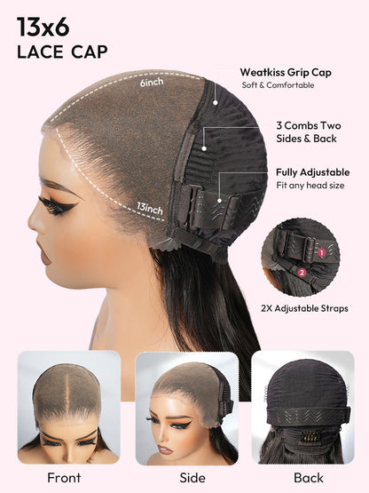 Brown Highlight Body Wave Wig 13x6 Lace Front with Upgrade M Hairline for Black Women