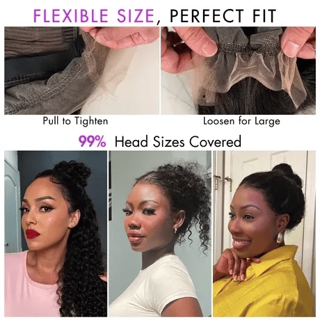 Glueless 360 Lace Super Natural Hairline Water Wave Free Part Human Hair Wig