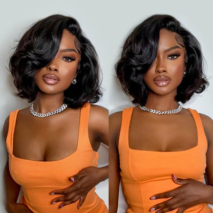 Body Wave Super Invisible LY Lace Front Bob Wigs Bob Lace Front Wigs With Baby Hair Short Wigs