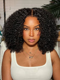 250% Density Curly Glueless Wigs Ready To Go Pre Bleached Pre Cut HD Lace Wigs