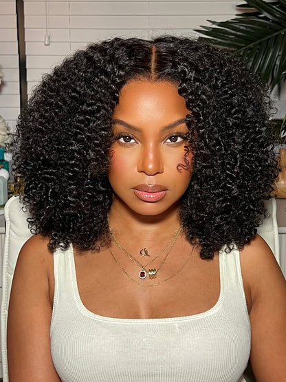 250% Density Curly Glueless Wigs Ready To Go Pre Bleached Pre Cut HD Lace Wigs