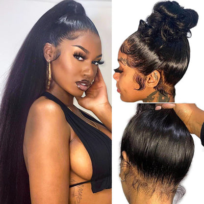 360 Transparent Lace Frontal Wigs Natural Hair Wigs With Baby Hair Affordable Human Hair Wig