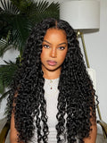 West Kiss Burmese Curly Wave 5x7 Human Hair Lace Front Wigs With 250% Density Ready To Go Wig Natural Hairline