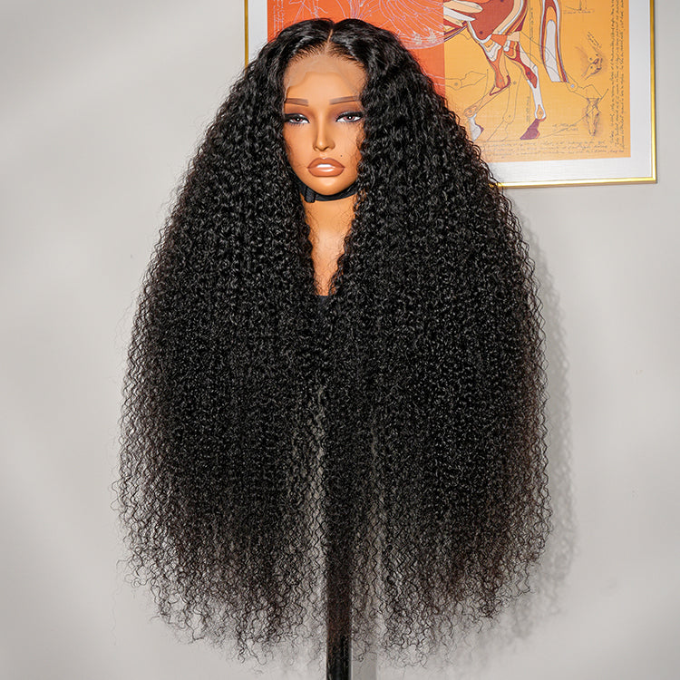 Long Curly Wigs 13*6 Invisible HD Lace Front Wigs Pre-plucked Human Hair Wig