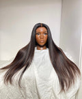 HD 5x5 closure chocolate highlight straight frontal unit