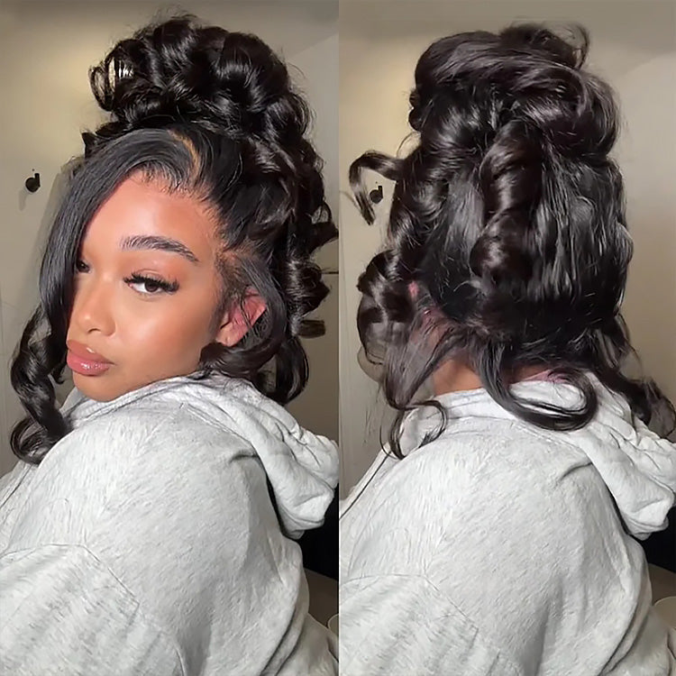 Glueless Invisi Drawstring 360 Lace Wig Body Wave Pre-Max Lace Front Wig Human Hair Wig