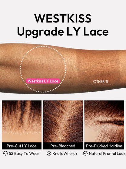 Highlight Customized Color Super Invisible LY Lace Wig Silky Straight 13x4 Lace Front Wig