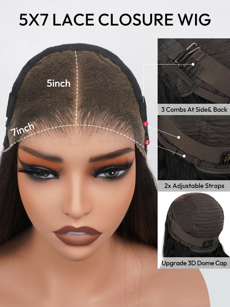 Glueless Ocean Wave Wig 13x4 Lace Frontal Pre-plucked&bleached