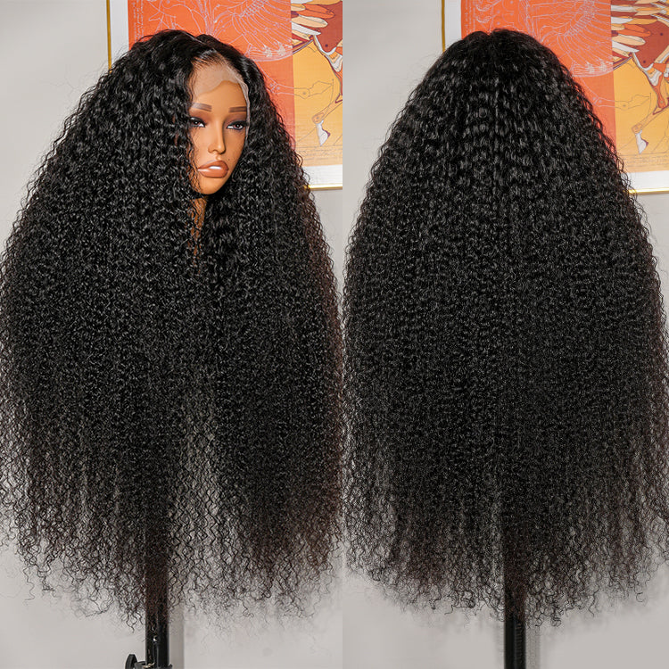 Long Curly Wigs 13*6 Invisible HD Lace Front Wigs Pre-plucked Human Hair Wig