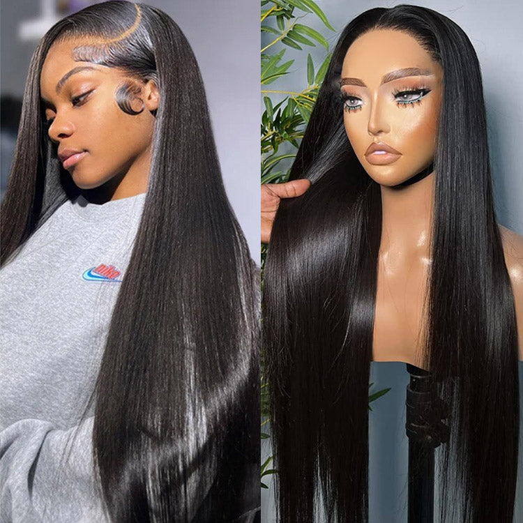 Long Wigs 16-40 Inches Straight Hair 13x4 Lace Front Wigs With Bleached Knots