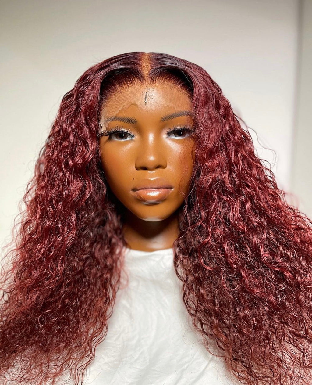 HD 6x6 closure Burgundy deep wave frontal unit
