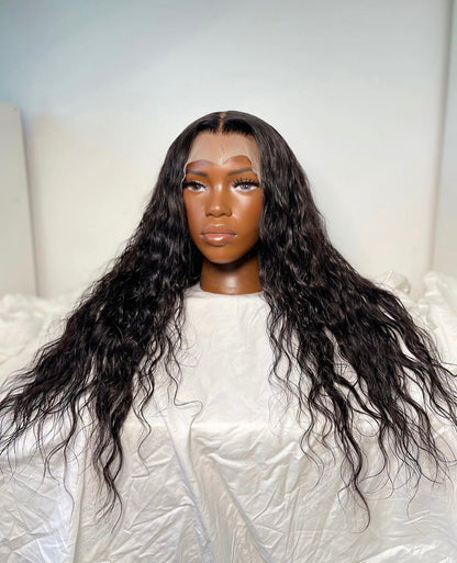 HD 13x4 black loose curly frontal unit