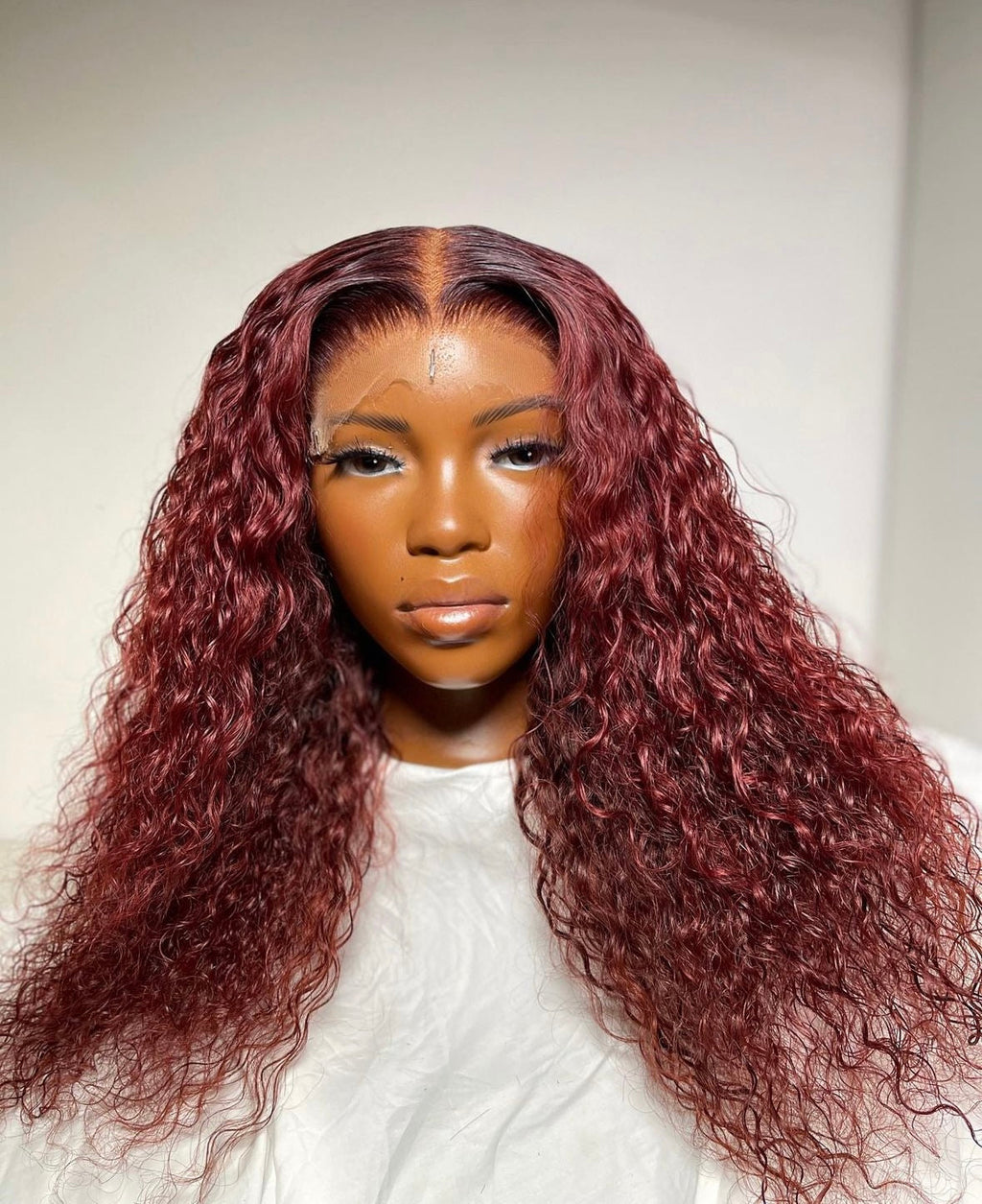 HD 6x6 closure Burgundy deep wave frontal unit