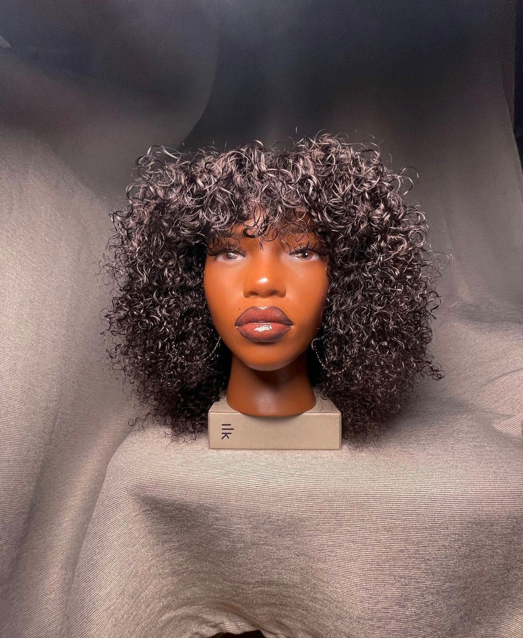 HD 4x4 natural black jerry curly frontal unit