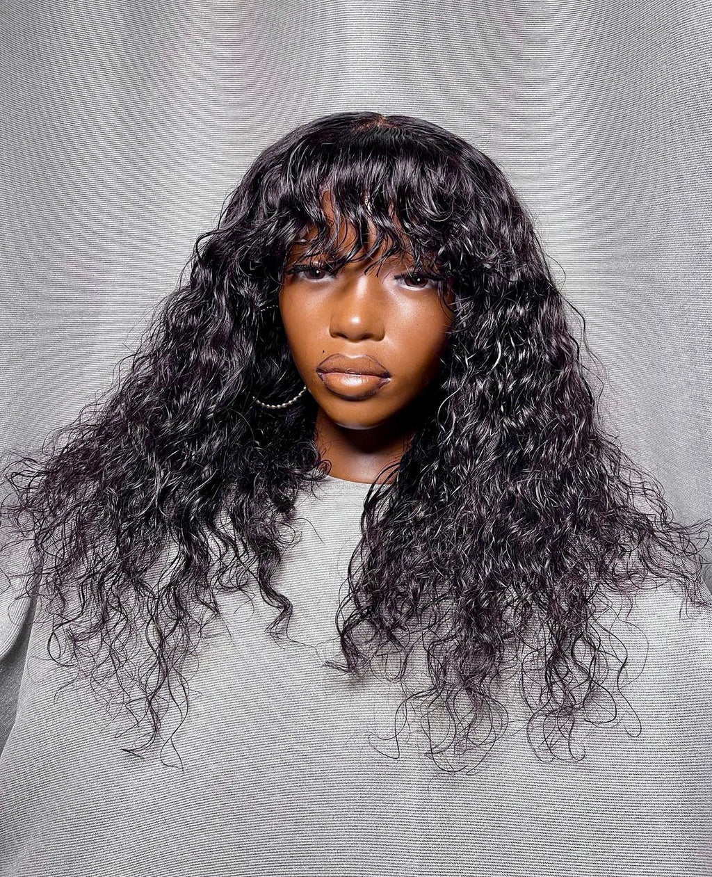 HD 5x5 closure loose fringe wavy frontal unit