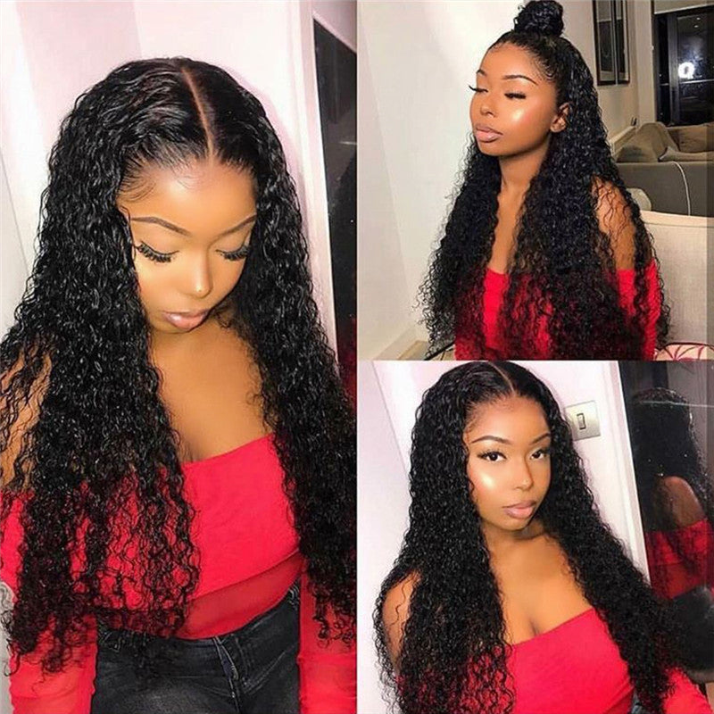 Deep Part Human Hair Curly HD Lace Front Wigs 6x6 Lace Wig