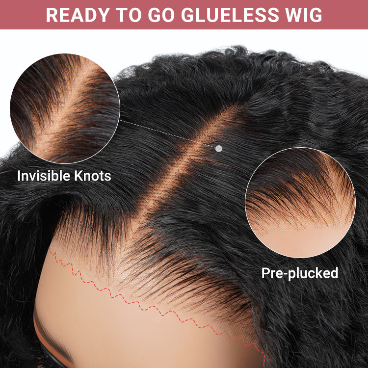 High Quality Curly Human Hair Ready To Go 4*7 Lace Closure Wigs