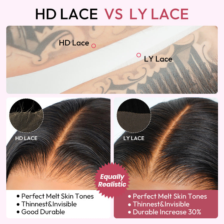 Short Straight Wigs Super Invisible LY Lace Bob Wigs Human Hair
