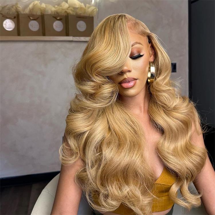 Honey Blonde 13x4 Lace Front Straight Human Hair Wig