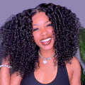 High Quality Curly Human Hair Ready To Go 4*7 Lace Closure Wig