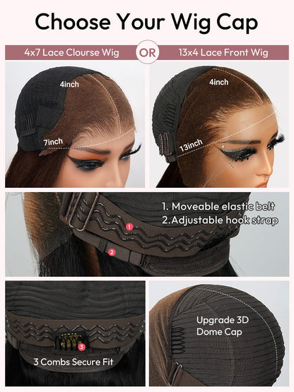 Ready To Go Wigs - Brown Wig Colored Super Invisible LY Lace Wigs Body Wave Brown Lace Front Wigs