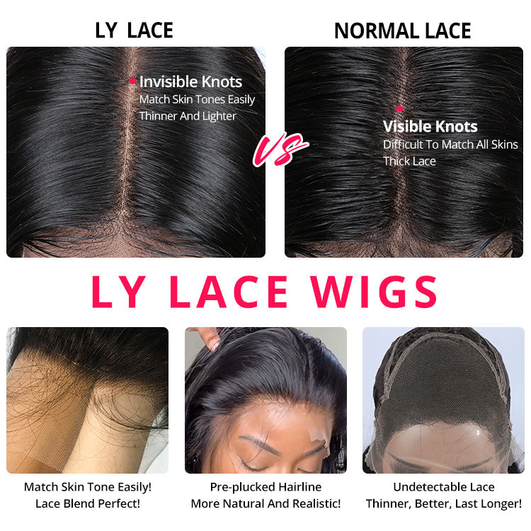 Water Wave 5*5 Closure Wigs Pre Plucked Natural Wave Real Human Lace Wig