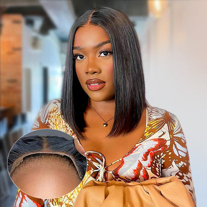 Short Straight Wigs Super Invisible LY Lace Bob Wigs Human Hair