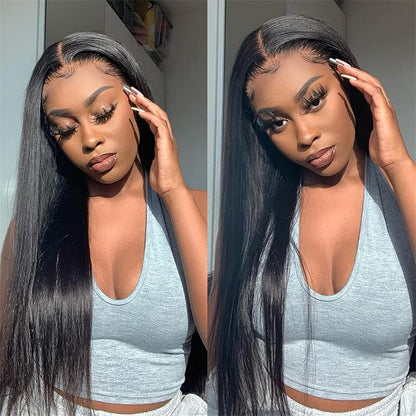 360 Transparent Lace Frontal Wigs Natural Hair Wigs With Baby Hair Affordable Human Hair Wig