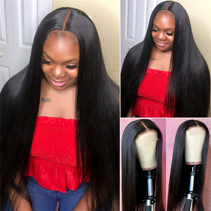 5x5 Closure Wigs Brazilian Straight Human Hair Wigs Virgin Hair Lace Closure Wig