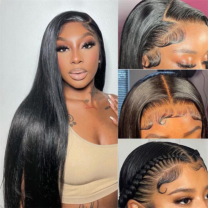 360 Transparent Lace Frontal Wigs Natural Hair Wigs With Baby Hair Affordable Human Hair Wig