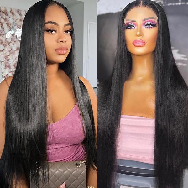 5x5 Closure Wigs Brazilian Straight Human Hair Wigs Virgin Hair Lace Closure Wig
