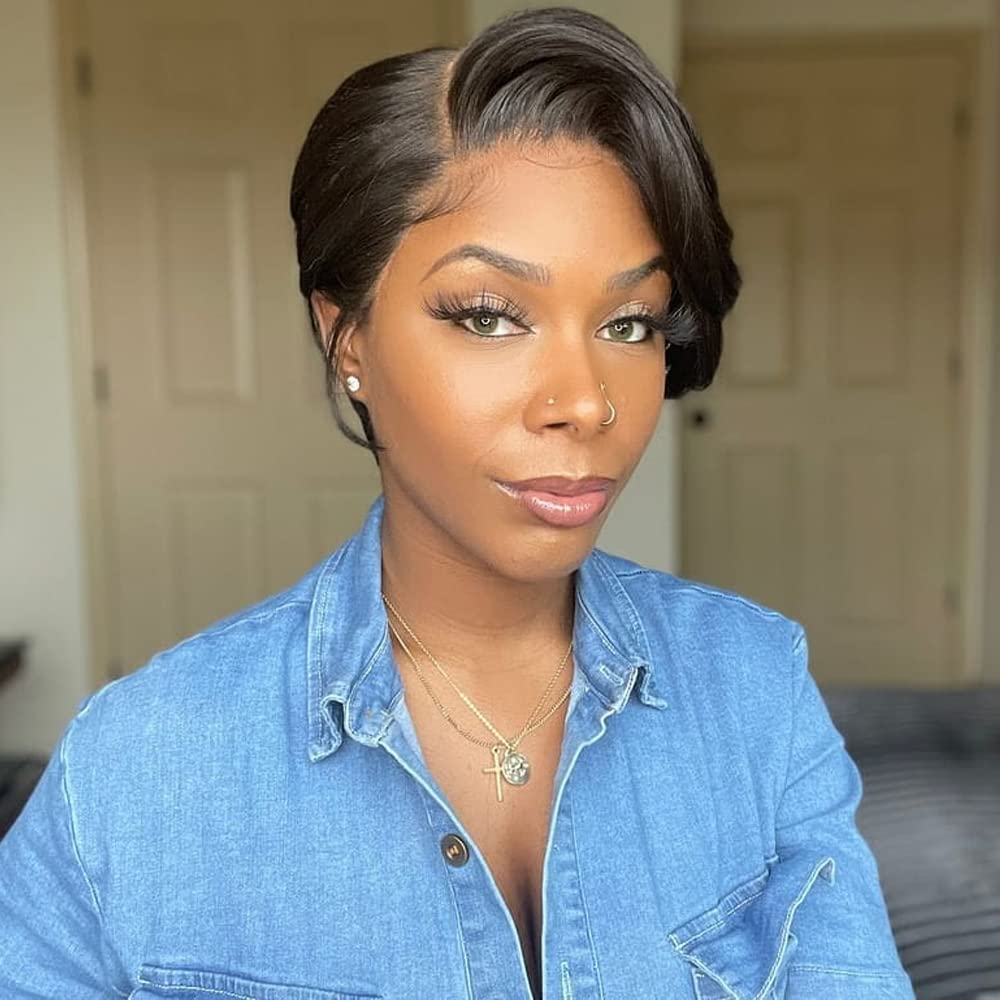 Pixie Wigs Human Hair Pixie Cut Wigs