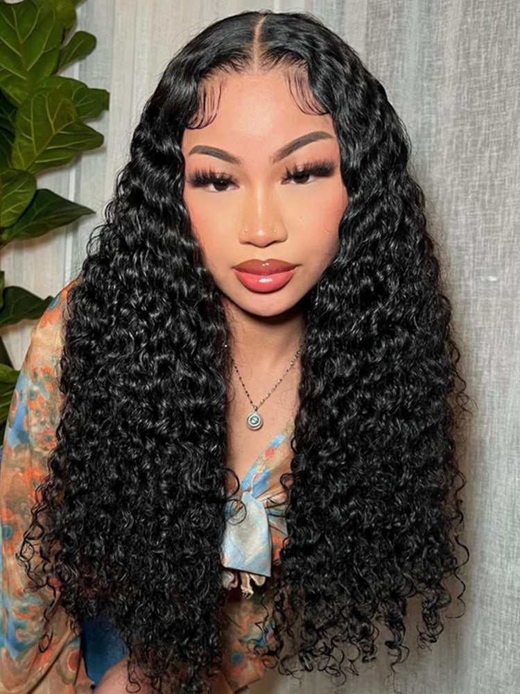 Super Invisible LY Undetectable Lace Black Jerry Curly Lace Wig