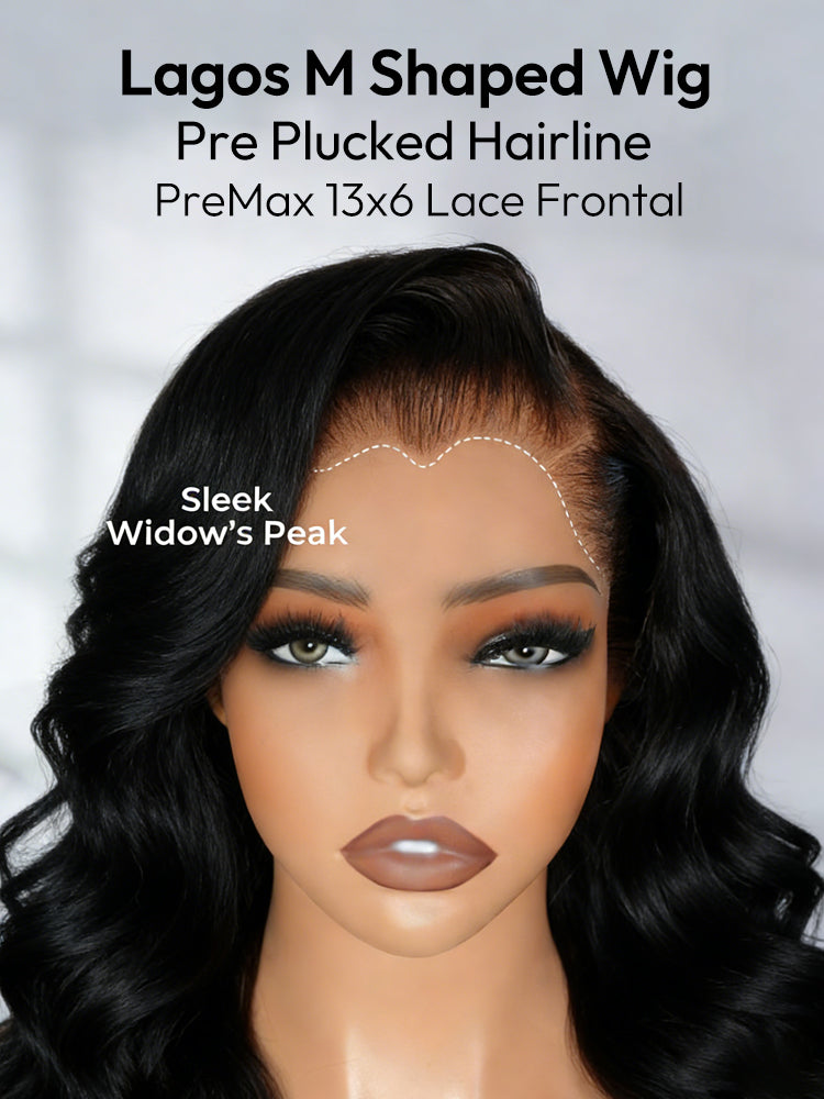 Upgraded M Hairline Wig Side Part Loose Body Wave Wig With Lagos 13x6 Ready To Go Wig 180% Density