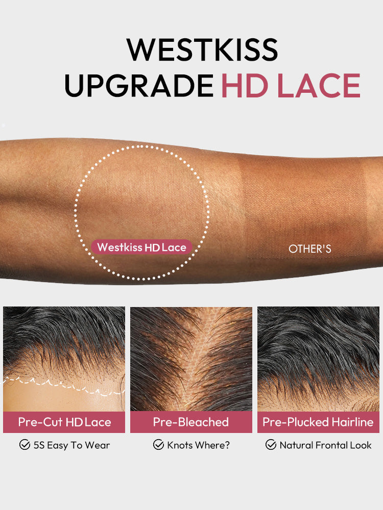 13x6 HD Lace Front Wear and Go Wig Side Pre-Braided Wig With Natural Wave Voluminous Human Hair