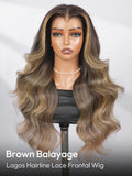 Brown Highlight Body Wave Wig 13x6 Lace Front with Upgrade M Hairline for Black Women